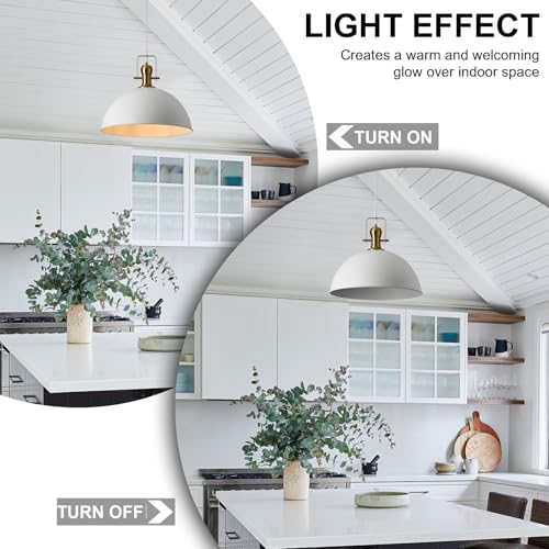 12 Inch Sandy White Modern Pendant Light for Kitchen Island 3 Pack (3 Count)