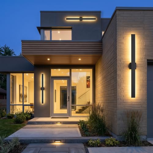 2 Pack 47.2in LED Outdoor Wall Lights (47.2in)