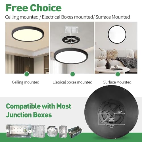 20 Inch Large LED Flush Mount Ceiling Light