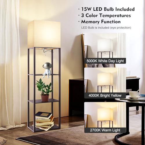 Plus Floor Lamp with Shelves