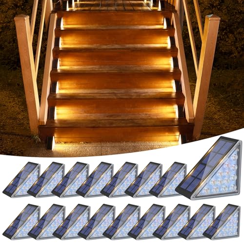Solar Step Lights for Outside (16 Count)