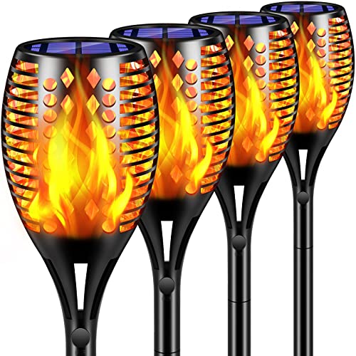 Flickering Flame Solar Torch Lights Outdoor (4 Count)