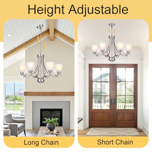 8 Light Farmhouse Chandelier for Dining Room Lighting Fixtures Hanging