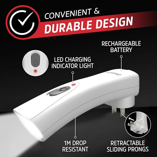Auto On LED Flashlights Rechargeable (6 Count)
