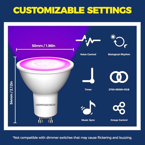 GU10 Smart Light Bulbs 50W (4 Count)