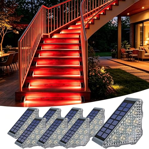 Solar Stair Lights 8 Pack (8 Count)