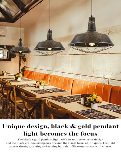 Brass Industrial Pendant Lights 1 Pack