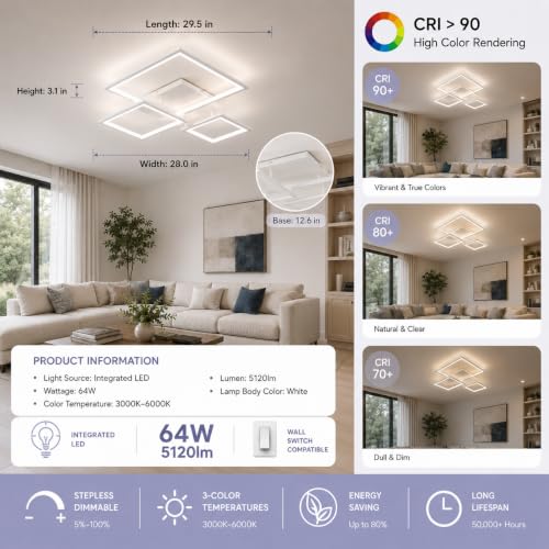 Modern Black Led Ceiling Light 3