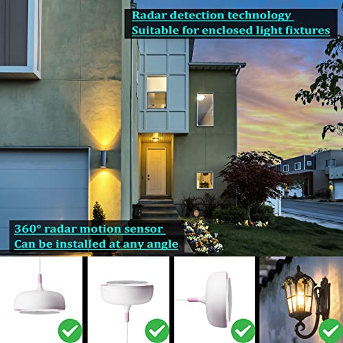 Radar Motion Sensor Outdoor Flood Light Bulbs (2 Count)