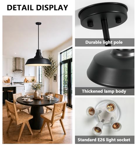 24" Oversized Barn Pendant Light