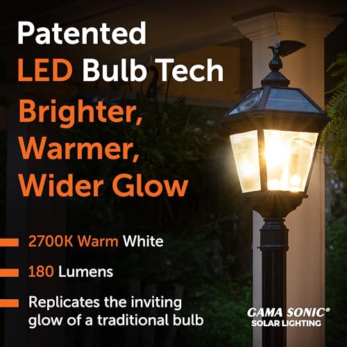 Imperial Bulb V2 Outdoor Solar Lamp Post Light