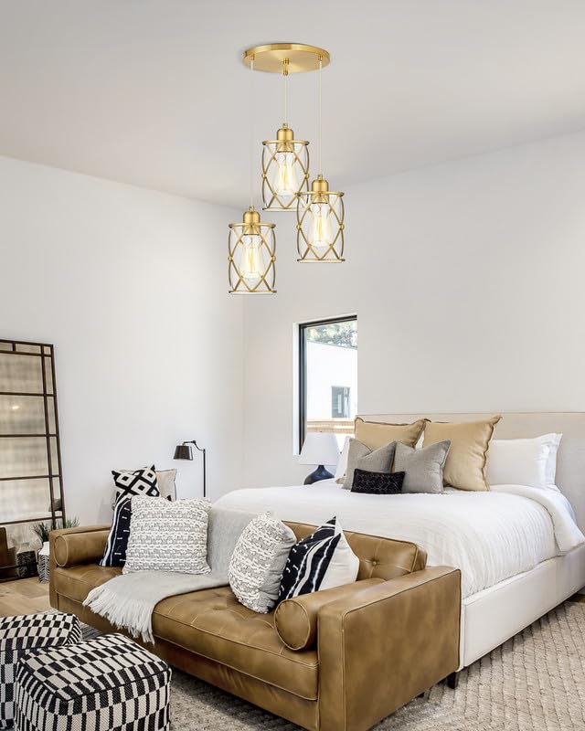 Brushed Gold Dining Room Chandeliers Light Fixtures