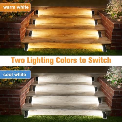 Solar Step Lights Outdoor Waterproof (6 Count)