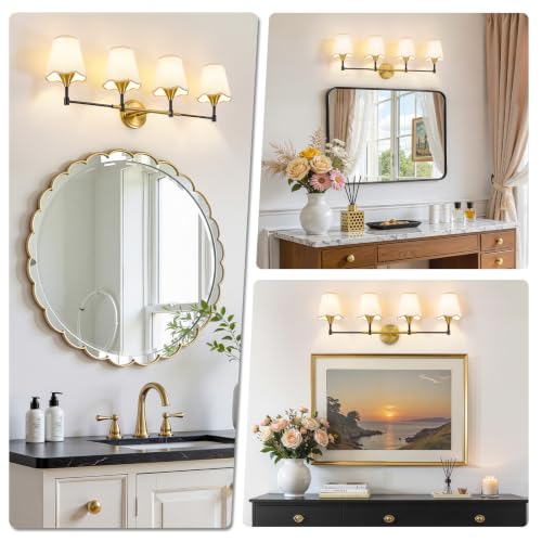 Black Gold Bathroom Vanity Light (Black Gold / 4 LIGHT)