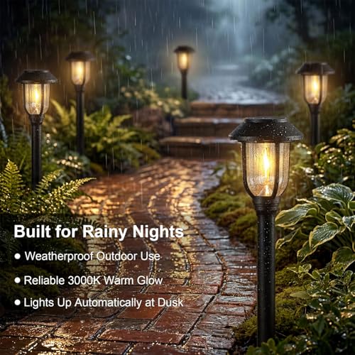 Solar Pathway Lights Outdoor 8 Pack (8 Count)