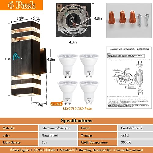 Dusk to Dawn LED Outdoor Lighting (6 Count)
