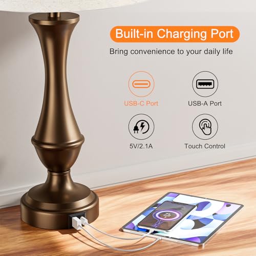 Touch Lamps for Nightstand (2 Count)