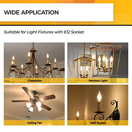 Candelabra Light Bulbs 40W Eq (24 Count)