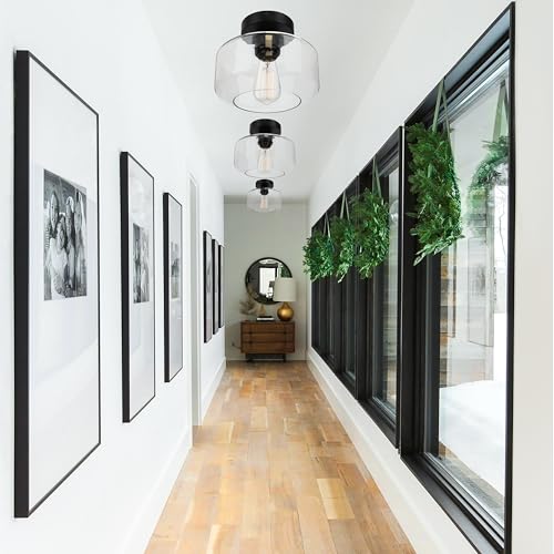 Industrial Semi Flush Mount Ceiling Light Large