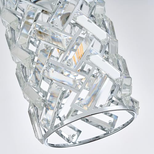 40" Chrome Crystal Linear Chandelier