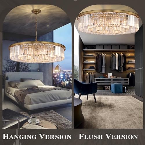 Large Crystal Chandelier Modern Luxury Pendant Ceiling Lights Fixture 18