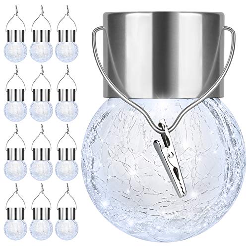 12Pack Outdoor Hanging Solar Lights (12 Count)