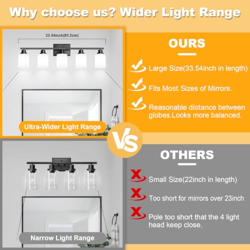 5 Light Bathroom Light Fixtures