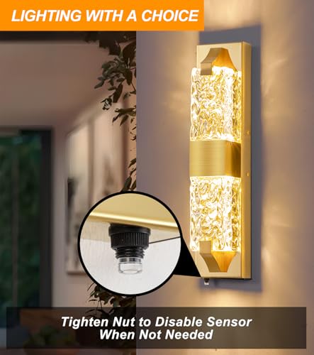 18.5" Gold Outdoor Wall Light Fixture
