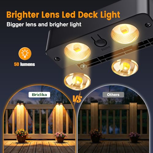 Solar Deck Lights Outdoor 12 Pack (12 Count)