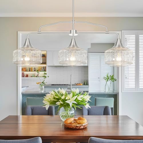 DSMJFU 3 Light Island Light for Kitchen Adjustable Kitchen Island Lighting