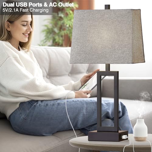 23.5" Touch Control Table Lamps Set of 2 (2 Count)