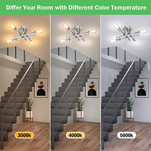 Brushed Nickle Semi Flush Mount Ceiling Lights