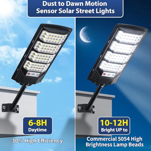 4 Pack Solar Street Lights Outdoor Waterproof (4 Count)