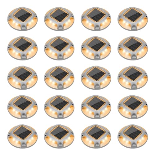 Solar Driveway Marker Lights Dock Marine Led Deck Outdoor 20 Pack (20 Count)