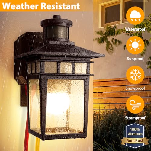 Motion Sensor Porch Light with GFCI Outlet (2 Count)