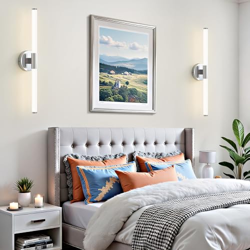 Bathroom Vanity Lights Chrome LED Vanity Lights Modern 24"