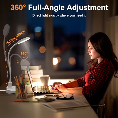 15W LED Desk Lamp with USB Charging Ports