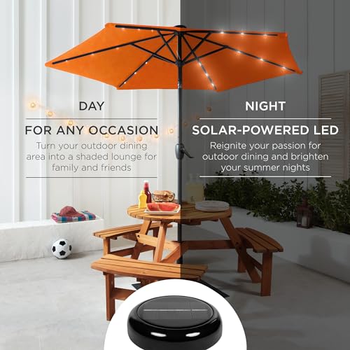 7.5ft Solar Umbrella LED Lighted Patio Umbrella