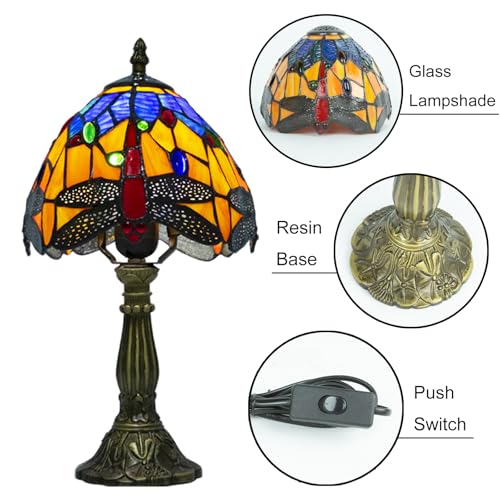 Tiffany Orange Dragonfly Style Lamp