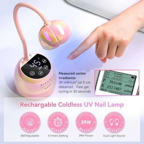 Cordless Gooseneck UV Nail Lamp for Gel