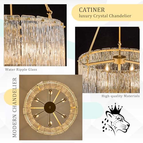 Modern 20" Crystal Glass Chandelier 6