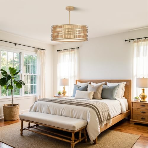 19.7" Rattan Chandelier 5