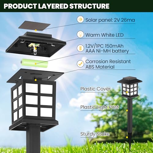 Solar Lights Outdoor Waterproof 12 Pack (12 Count)