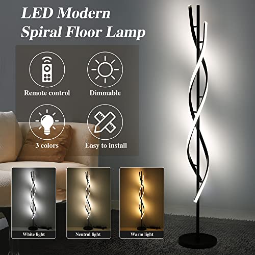 Modern Spiral Floor Lamp for Living Room
