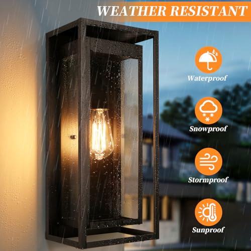 19" Large Outdoor Wall Light Fixtures (2 Count)