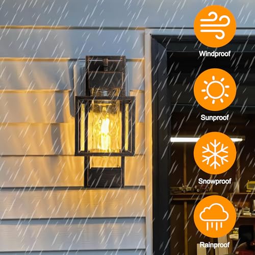 Modern Outdoor Light Fixtures Dusk to Dawn Outdoor Lighting 2 Pack (2 Count)