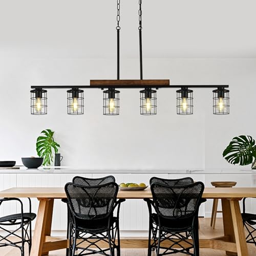 6 Light Farmhouse Kitchen Light Fixture