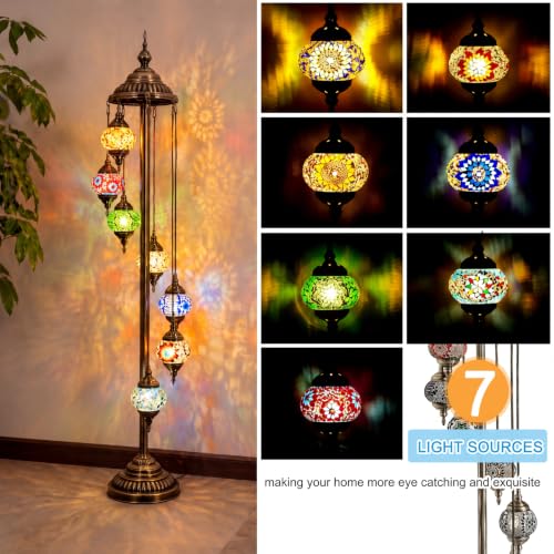 Turkish Lamp Moroccan Floor Lamp Handmade Globe Living Floor Lighting Bohemia Standing Lighting for Decorative Home Designs