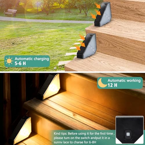 6 Pack Solar Step Lights 100 Lumen Ultra Bright (6 Count)