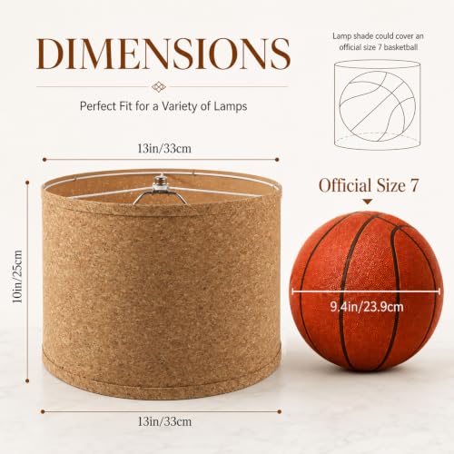 13x10 Inch Drum Lamp Shades set of 2 (2 Count)